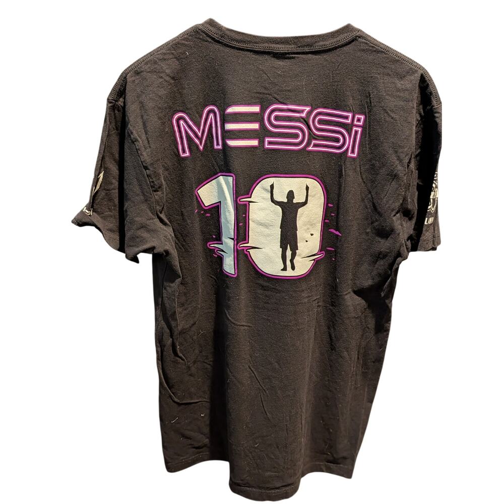 Hard Rock x Lionel Messi Live Greatness Lion #10 T Shirt Black Large